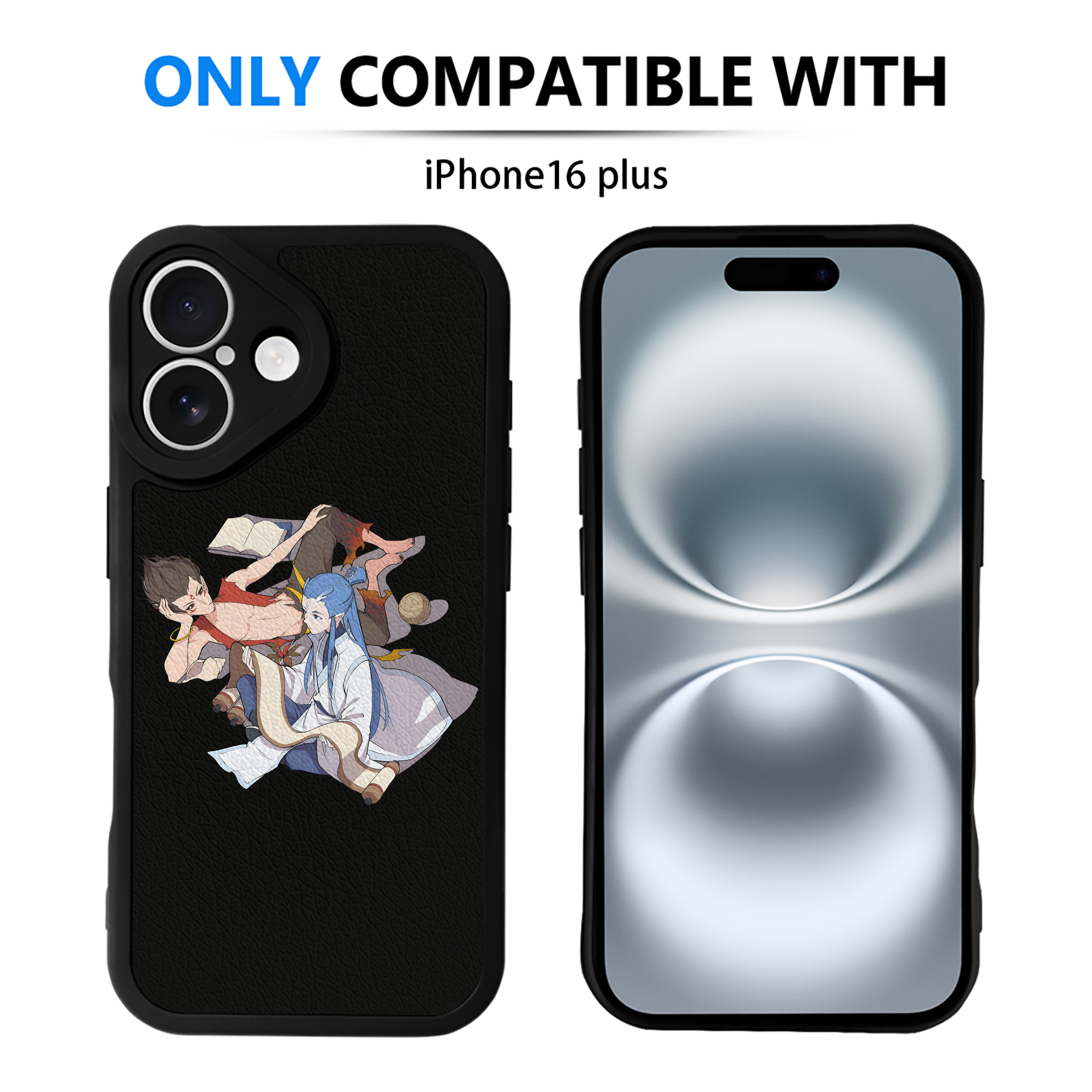 （画像用） Ne Zha 2 ナタ 魔童の大暴れ 【iPhone 16シリーズ対応】シリコンスマホケース（レザー調） 材質：シリコン